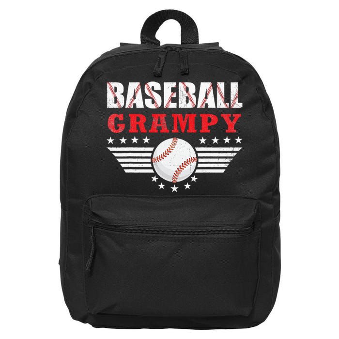 Womens Baseball Grampy Funny Ball Grampy Mothers Day Gifts 16 in Basic Backpack