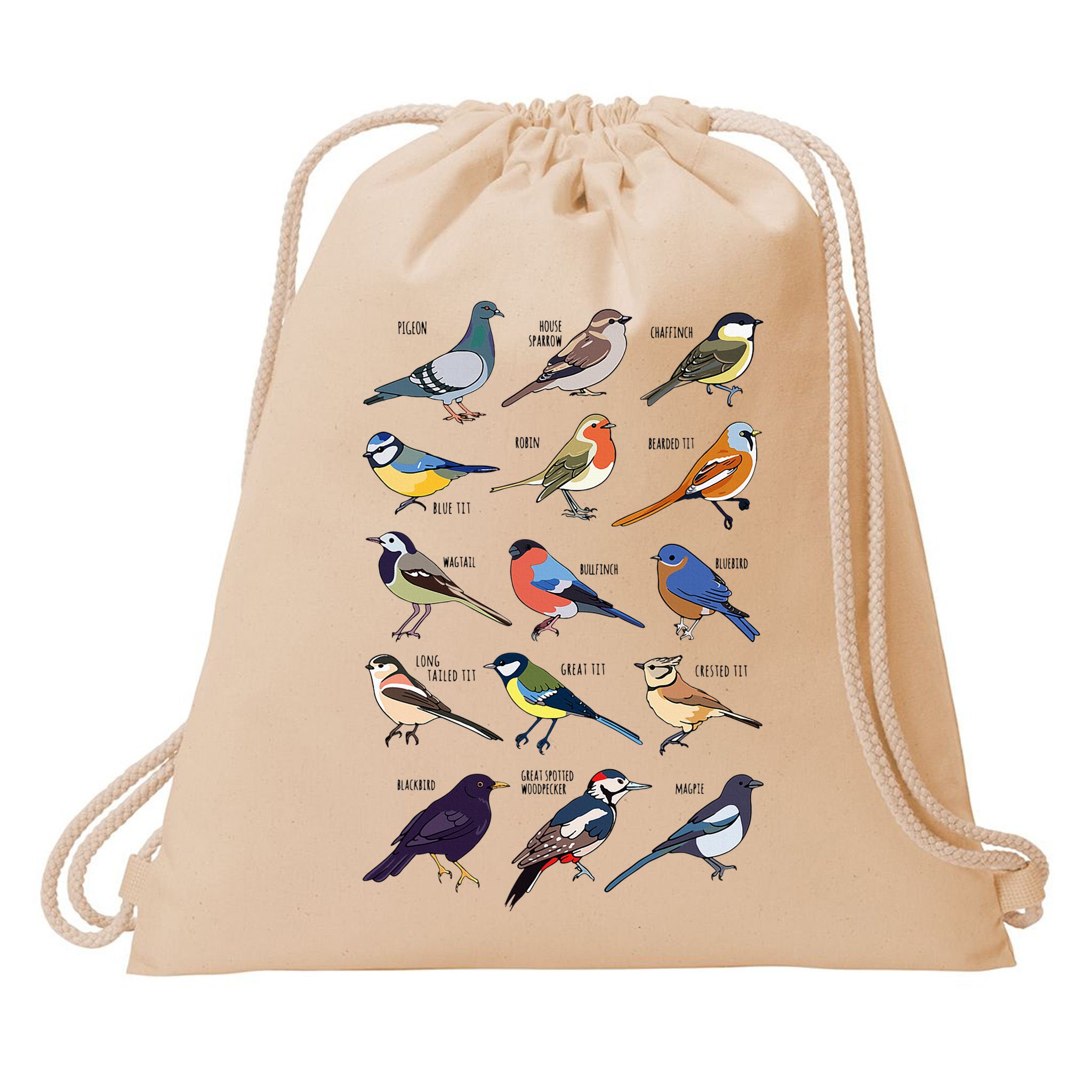 Wildlife Birds Gift For Bird Watching Birder Drawstring Bag