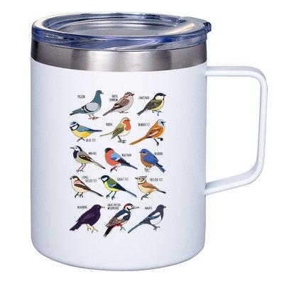 Wildlife Birds Gift For Bird Watching Birder 12oz Stainless Steel Coffee Mug