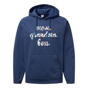 Wife Boss Grandma Granny Mothers Day Gift Performance Fleece Hoodie