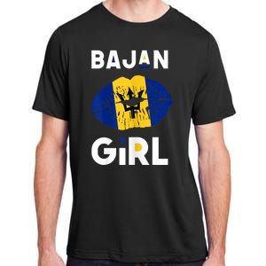 Womens Bajan Girl Barbados Girl Barbadian Flag Lips Barbadian Adult ChromaSoft Performance T-Shirt