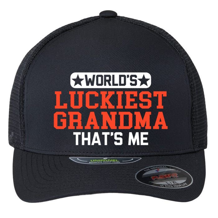 WorldS Best Grammy Cute New Flexfit Unipanel Trucker Cap
