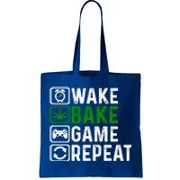 Wake Bake Game Repeat Marijuana Weed Lover Weed Gift Tote Bag