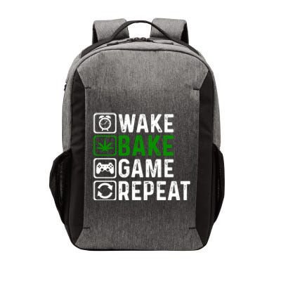 Wake Bake Game Repeat Marijuana Weed Lover Weed Gift Vector Backpack