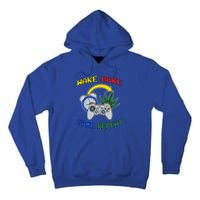 Wake Bake Game Repeat Weed Cannabis Smoker Gamer Gaming Gift Tall Hoodie