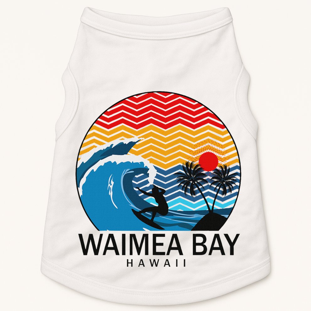 Waimea Bay Hawaii Surfboard Doggie Tank