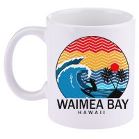Waimea Bay Hawaii Surfboard 11oz C Handle Ceramic Mug