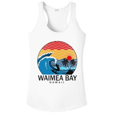 Waimea Bay Hawaii Surfboard Ladies PosiCharge Competitor Racerback Tank