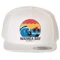 Waimea Bay Hawaii Surfboard Wool Snapback Cap