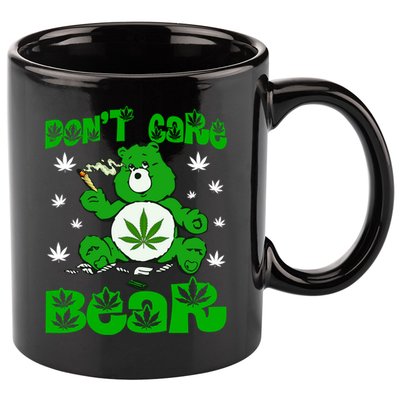 Weed Bear Herb Bear Don't Care Funny Bear Marijuana Cannabis 11oz C Handle Ceramic Mug