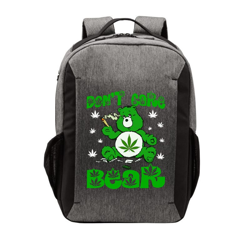 Weed Bear Herb Bear Don't Care Funny Bear Marijuana Cannabis Vector Backpack