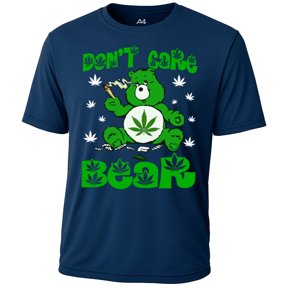 Weed Bear Herb Bear Don't Care Funny Bear Marijuana Cannabis Performance Shirt