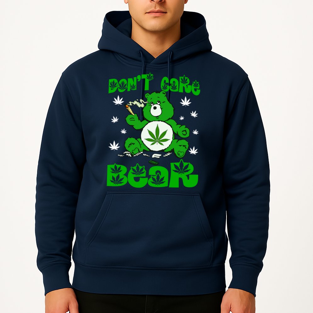 Weed Bear Herb Bear Don't Care Funny Bear Marijuana Cannabis Hoodie