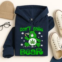 Weed Bear Herb Bear Don't Care Funny Bear Marijuana Cannabis Hoodie