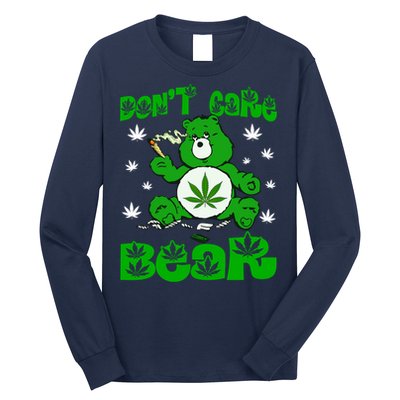 Weed Bear Herb Bear Don't Care Funny Bear Marijuana Cannabis Long Sleeve Shirt