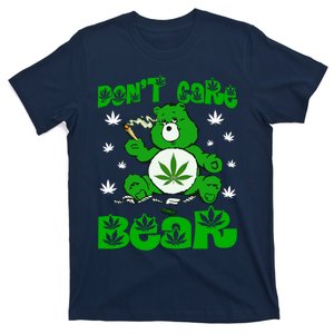 Weed Bear Herb Bear Don't Care Funny Bear Marijuana Cannabis T-Shirt