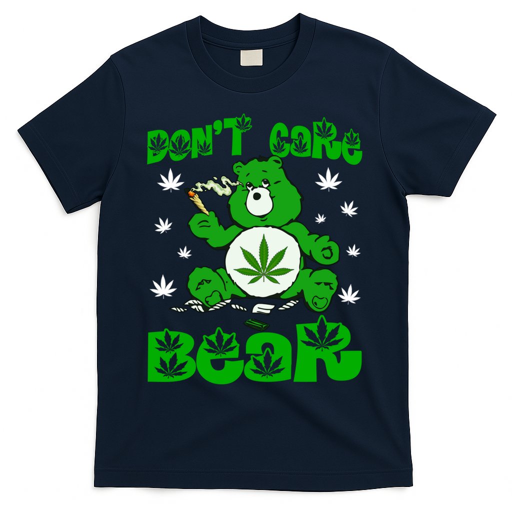 Weed Bear Herb Bear Don't Care Funny Bear Marijuana Cannabis T-Shirt