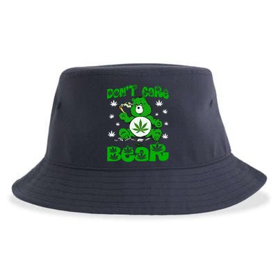 Weed Bear Herb Bear Don't Care Funny Bear Marijuana Cannabis Sustainable Bucket Hat