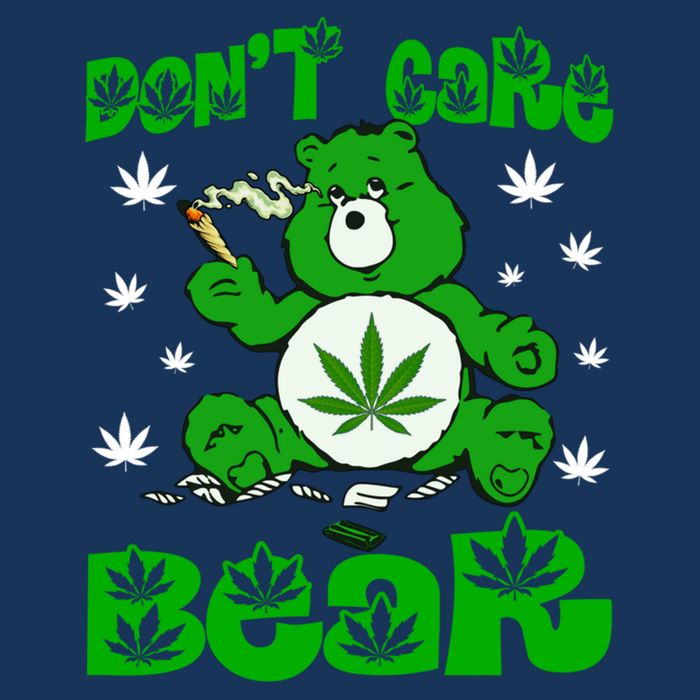 Weed Bear Herb Bear Don't Care Funny Bear Marijuana Cannabis 16 in Basic Backpack