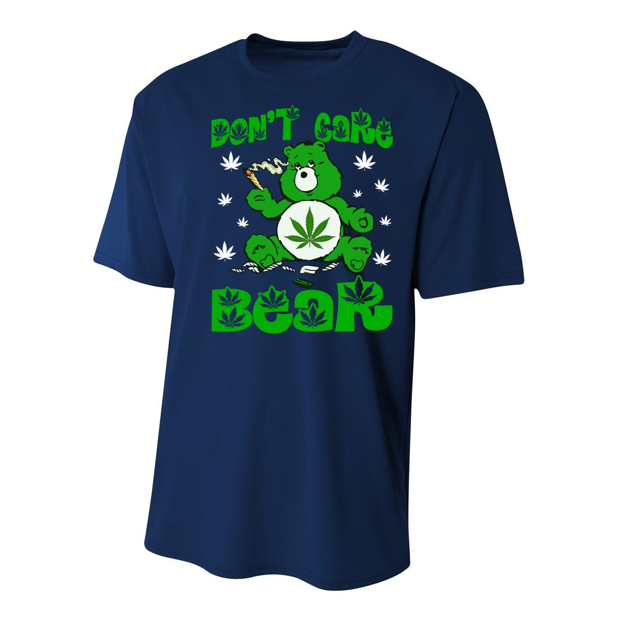 Weed Bear Herb Bear Don't Care Funny Bear Marijuana Cannabis Youth Performance Sprint T-Shirt