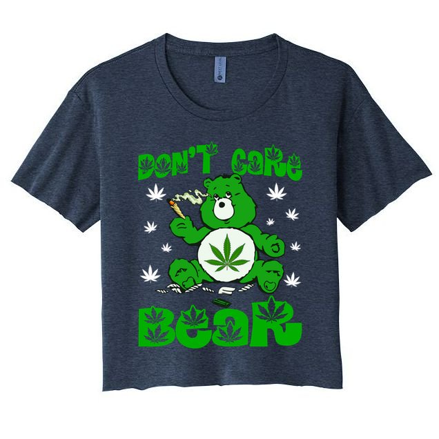 Weed Bear Herb Bear Don't Care Funny Bear Marijuana Cannabis Crop Top