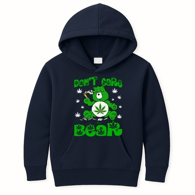 Weed Bear Herb Bear Don't Care Funny Bear Marijuana Cannabis Kids Hoodie