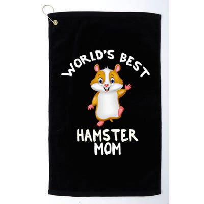 World's Best Hamster Mom Funny Gift Platinum Collection Golf Towel