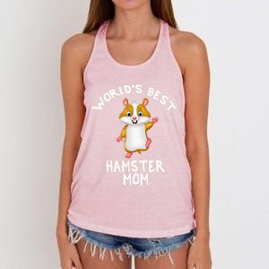 World's Best Hamster Mom Funny Gift Women's Knotted Racerback Tank