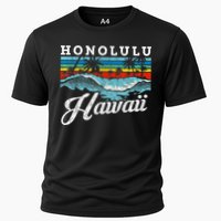 Waves Beach Honolulu Hawaiian Summer Surfing Retro Hawaii Cooling Performance Crew T-Shirt