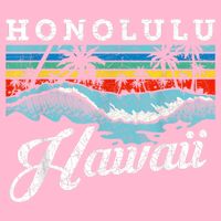 Waves Beach Honolulu Hawaiian Summer Surfing Retro Hawaii Visor