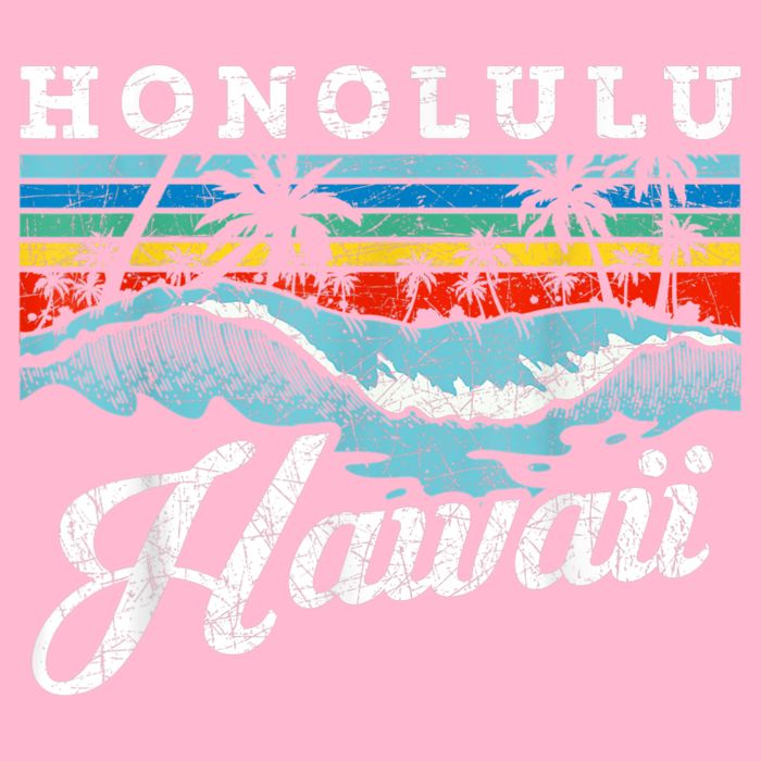 Waves Beach Honolulu Hawaiian Summer Surfing Retro Hawaii Visor