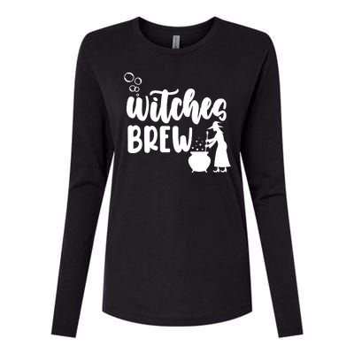 Witches Brew Halloween Witch Womens Cotton Relaxed Long Sleeve T-Shirt