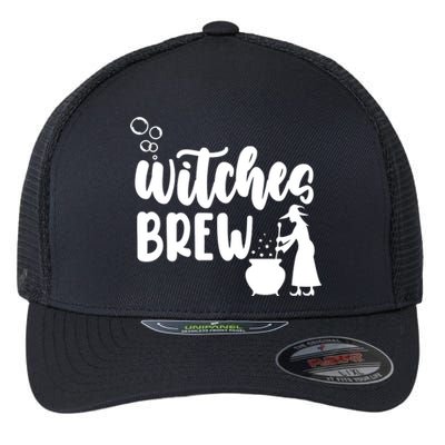 Witches Brew Halloween Witch Flexfit Unipanel Trucker Cap