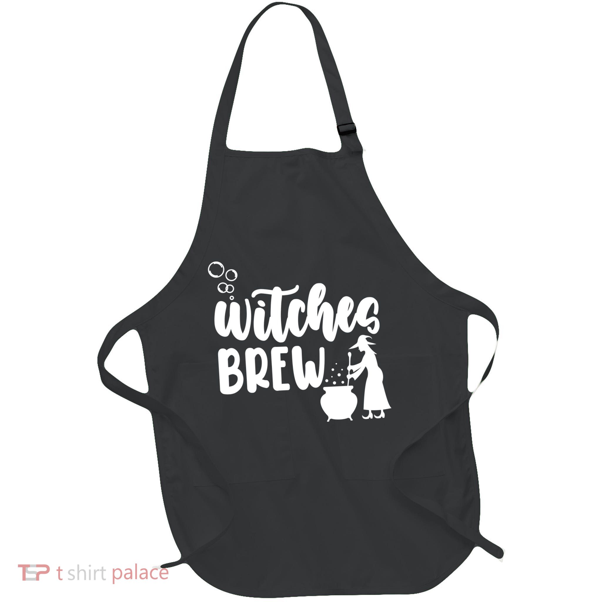 Witches Brew Halloween Witch Full-Length Apron With Pockets