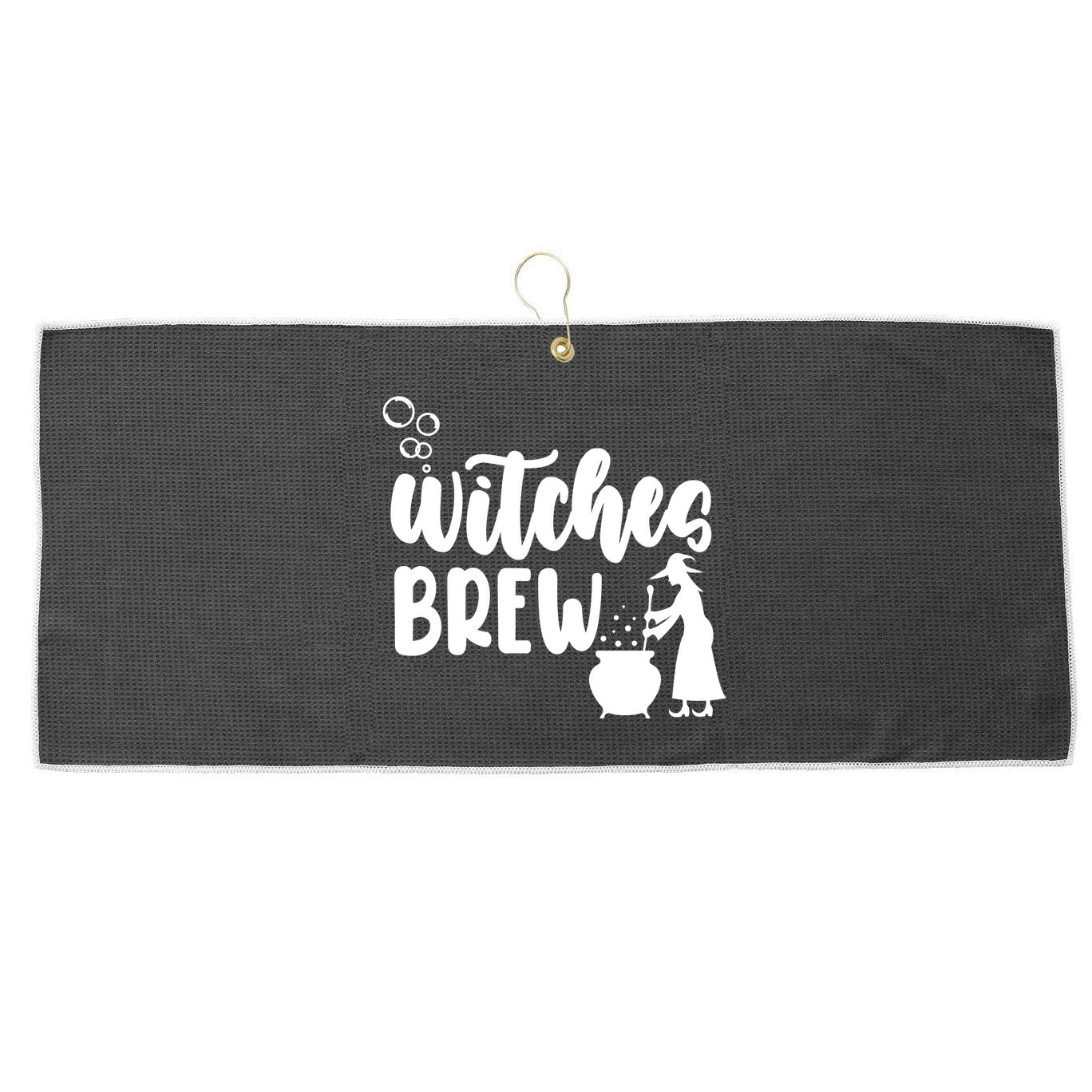 Witches Brew Halloween Witch Large Microfiber Waffle Golf Towel