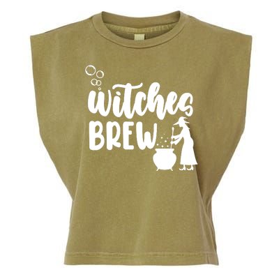 Witches Brew Halloween Witch Garment-Dyed Women's Muscle Tee