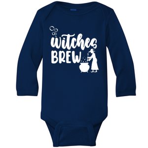 Witches Brew Halloween Witch Baby Long Sleeve Bodysuit