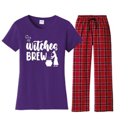 Witches Brew Halloween Witch Women's Flannel Pajama Set