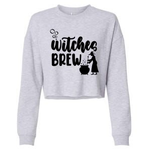 Witches Brew Halloween Witch Cropped Pullover Crew