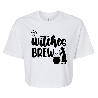 Witches Brew Halloween Witch Bella+Canvas Jersey Crop Tee