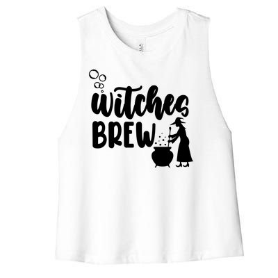 Witches Brew Halloween Witch Women's Racerback Cropped Tank