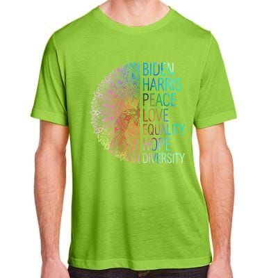 Wo Biden Harris Peace Love Equality Hope Diversity Gift Adult ChromaSoft Performance T-Shirt