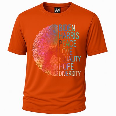 Wo Biden Harris Peace Love Equality Hope Diversity Gift Cooling Performance Crew T-Shirt