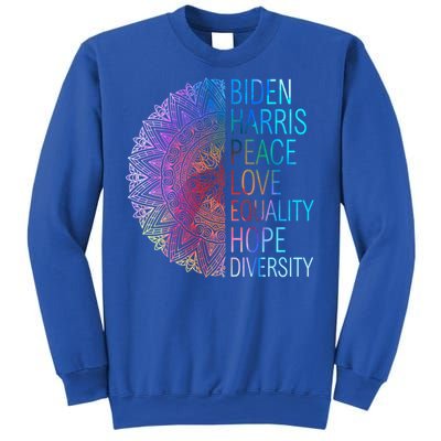 Wo Biden Harris Peace Love Equality Hope Diversity Gift Sweatshirt