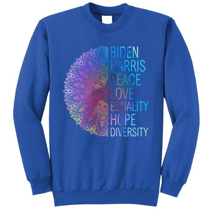 Wo Biden Harris Peace Love Equality Hope Diversity Gift Sweatshirt