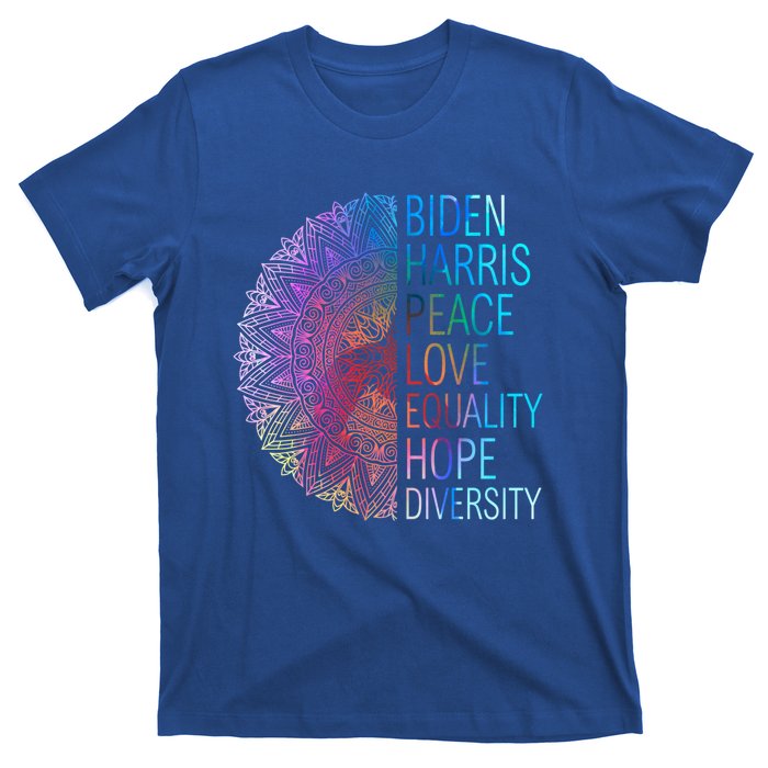 Wo Biden Harris Peace Love Equality Hope Diversity Gift T-Shirt