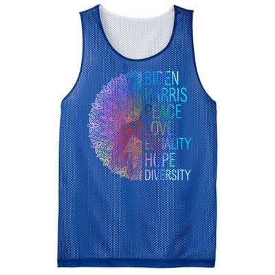 Wo Biden Harris Peace Love Equality Hope Diversity Gift Mesh Reversible Basketball Jersey Tank