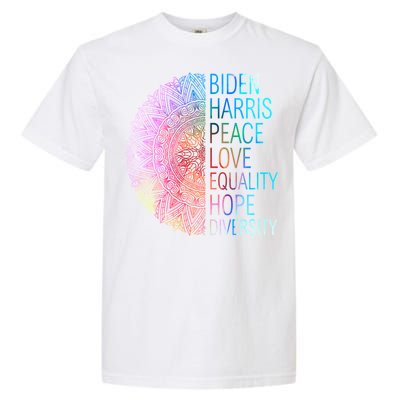 Wo Biden Harris Peace Love Equality Hope Diversity Gift Garment-Dyed Heavyweight T-Shirt