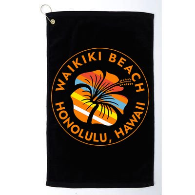 Waikiki Beach Honolulu Hawaii Islands Usa Vacation Trip Golf Towel
