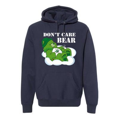 Weed bear herb bear don't care cute bear gift Premium Hoodie